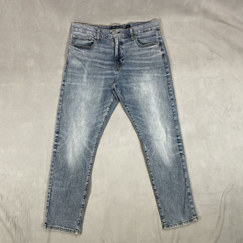 Lucky Brand Jeans Mens 34x30* Blue 412 Athletic Slim Stretch Denim Whiskering